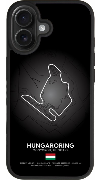 Coque iPhone 17 - Silicone rigide noir F1 Track 2025 Hungary