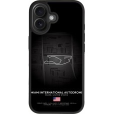 Coque iPhone 17 - Silicone rigide noir F1 Track 2025 Miami
