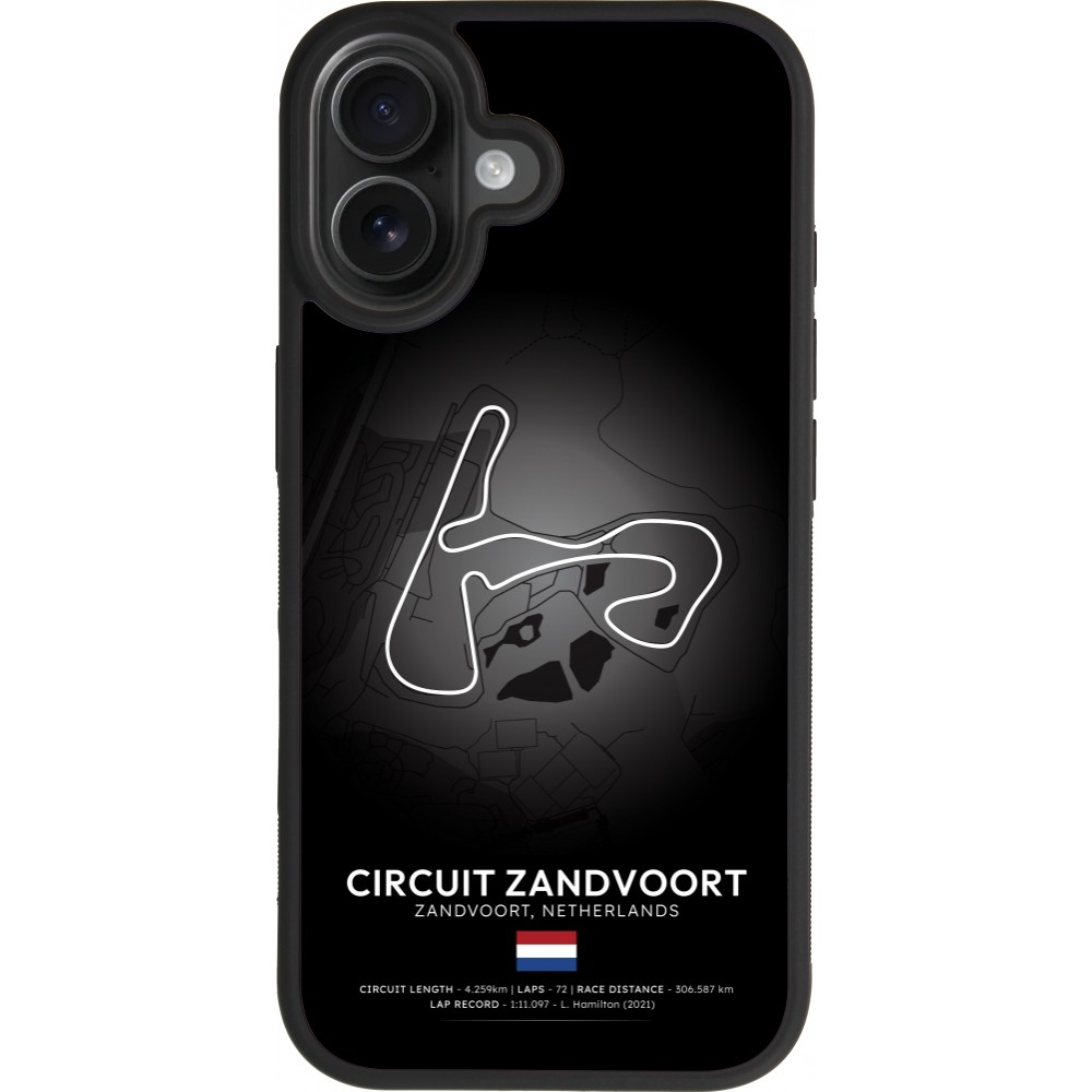 Coque iPhone 17 - Silicone rigide noir F1 Track 2025 Netherlands