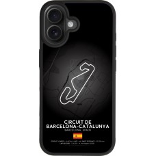 Coque iPhone 17 - Silicone rigide noir F1 Track 2025 Spain