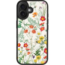 Coque iPhone 17 - Silicone rigide noir Flora Botanical Wildlife