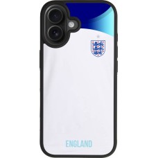 Coque iPhone 17 - Silicone rigide noir Maillot de football Angleterre 2022 personnalisable