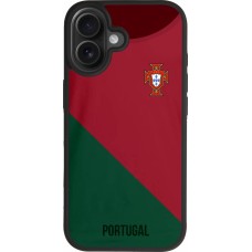 Coque iPhone 17 - Silicone rigide noir Maillot de football Portugal 2022