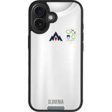 Coque iPhone 17 - Silicone rigide noir Maillot de football Slovénie