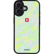 iPhone 17 Case Hülle - Silikon schwarz Schweiz Away 2026 personalisierbares Fussballtrikot