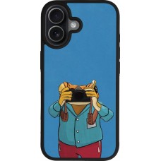 iPhone 17 Case Hülle - Silikon schwarz Frog with camera DTMF