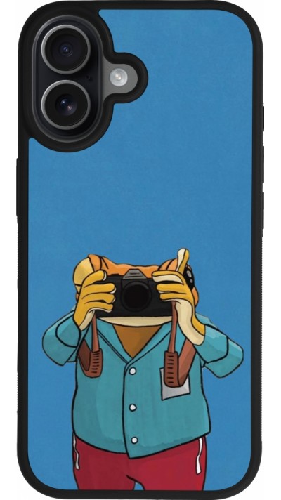 Coque iPhone 17 - Silicone rigide noir Frog with camera DTMF