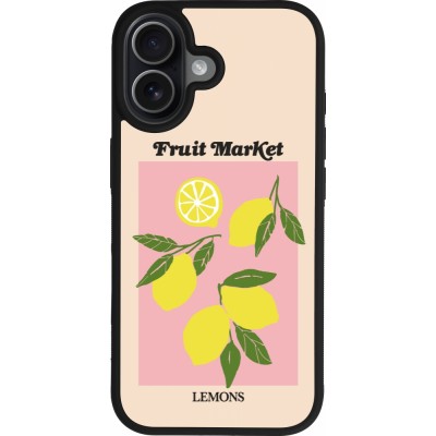 iPhone 17 Case Hülle - Silikon schwarz Fruit market lemons 2026