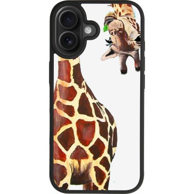 Coque iPhone 17 - Silicone rigide noir Giraffe Fit