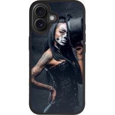 Coque iPhone 17 - Silicone rigide noir Halloween 22 Tattooed Girl