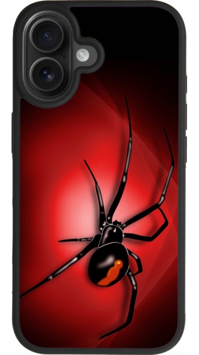 Coque iPhone 17 - Silicone rigide noir Halloween 2023 spider black widow