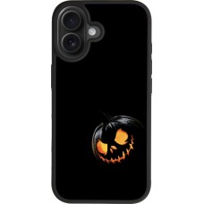 Coque iPhone 17 - Silicone rigide noir Halloween 2023 discreet pumpkin