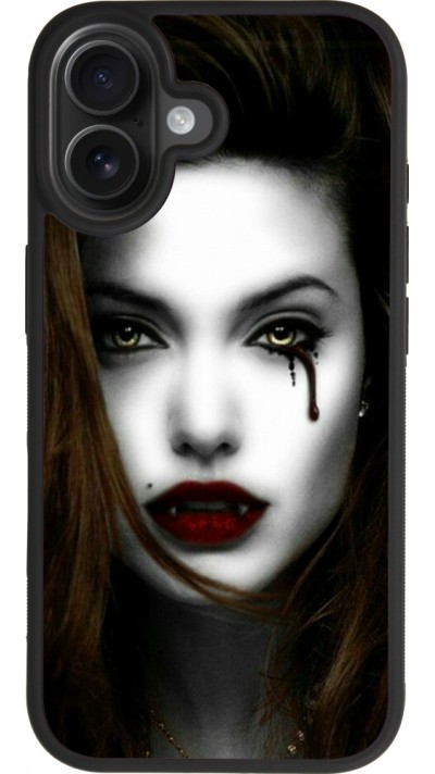 Coque iPhone 17 - Silicone rigide noir Halloween 2023 gothic vampire