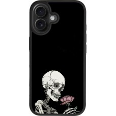 Coque iPhone 17 - Silicone rigide noir Halloween 2023 rose and skeleton
