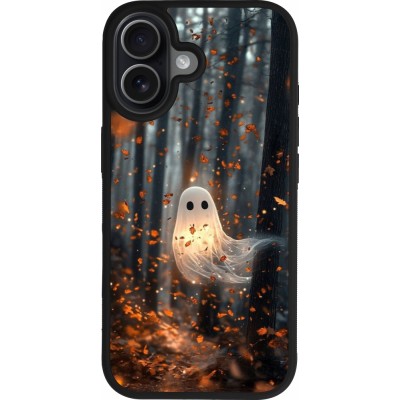 Coque iPhone 17 - Silicone rigide noir Halloween 2025 Ghost in the forest