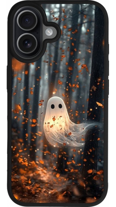 iPhone 17 Case Hülle - Silikon schwarz Halloween 2025 Ghost in the forest