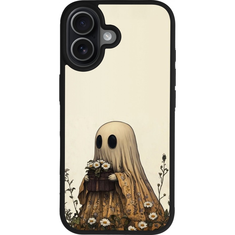 iPhone 17 Case Hülle - Silikon schwarz Halloween 2025 Ghost gardener