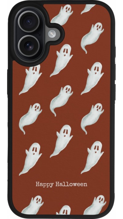 iPhone 17 Case Hülle - Silikon schwarz Halloween 2025 Pattern of ghosts