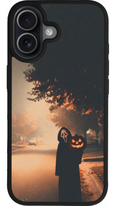iPhone 17 Case Hülle - Silikon schwarz Halloween 2025 Scream