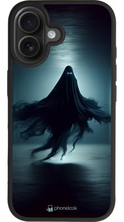 Coque iPhone 17 - Silicone rigide noir Halloween 2024 Spectral Shadow