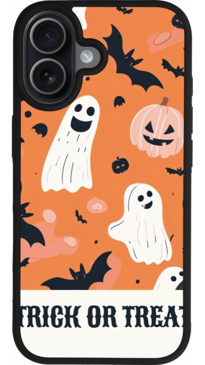 iPhone 17 Case Hülle - Silikon schwarz Halloween 2025 Trick or treat