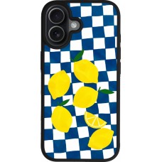 Coque iPhone 17 - Silicone rigide noir Illustration lemons 2026