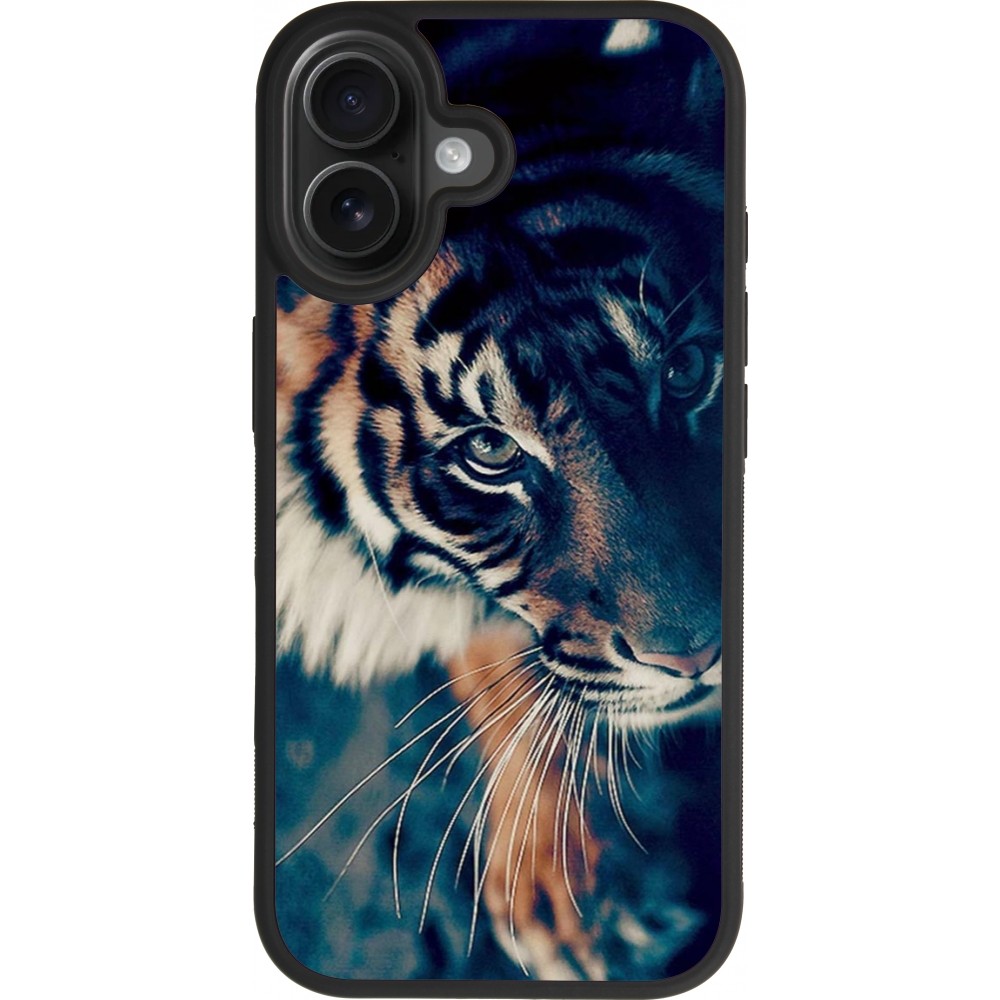 Coque iPhone 17 - Silicone rigide noir Incredible Lion