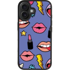 Coque iPhone 17 - Silicone rigide noir Lips and lipgloss