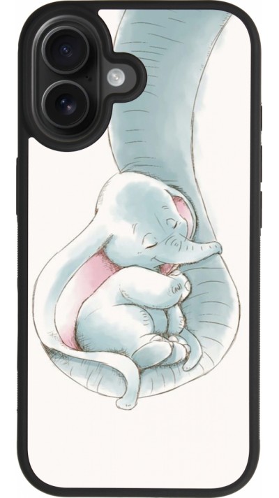 Coque iPhone 17 - Silicone rigide noir Mom 1903