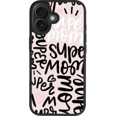 iPhone 17 Case Hülle - Silikon schwarz Mom 2024 Super mom