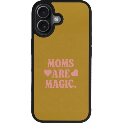 Coque iPhone 17 - Silicone rigide noir Mom 2026 Are Magic