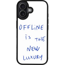 Coque iPhone 17 - Silicone rigide noir Offline is the new luxury