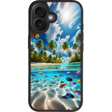 iPhone 17 Case Hülle - Silikon schwarz Strandparadies