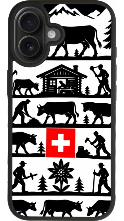 Coque iPhone 17 - Silicone rigide noir Poya Suisse 1