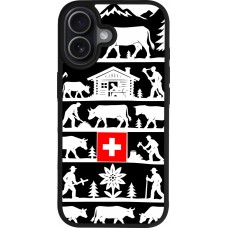 Coque iPhone 17 - Silicone rigide noir Poya Suisse 1 noir
