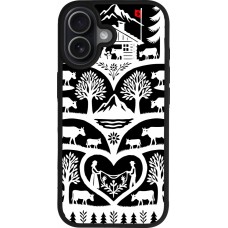 Coque iPhone 17 - Silicone rigide noir Poya Suisse 2 noir