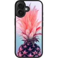 iPhone 17 Case Hülle - Silikon schwarz Purple Pink Pineapple