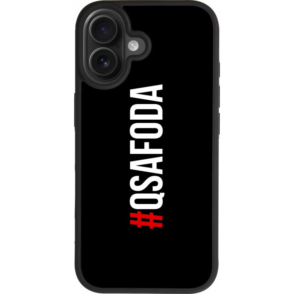 Coque iPhone 17 - Silicone rigide noir Qsafoda 1