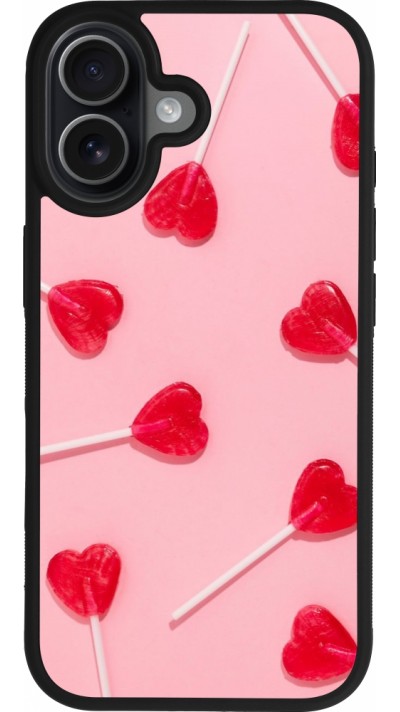 Coque iPhone 17 - Silicone rigide noir Saint Valentines Day 26 Lollipop