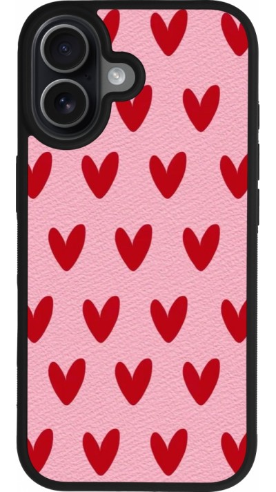 Coque iPhone 17 - Silicone rigide noir Saint Valentines Day 26 Pattern heart
