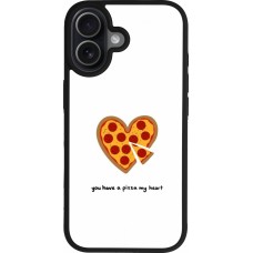 Coque iPhone 17 - Silicone rigide noir Saint Valentines Day 26 You have my pizza heart