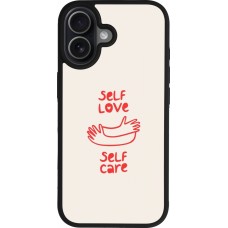 Coque iPhone 17 - Silicone rigide noir Saint Valentines Day 26 Self love self care