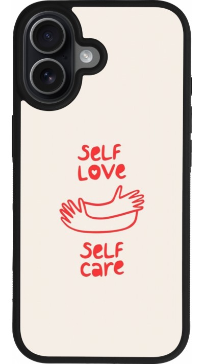 Coque iPhone 17 - Silicone rigide noir Saint Valentines Day 26 Self love self care