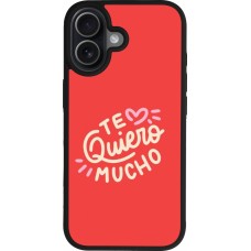 Coque iPhone 17 - Silicone rigide noir Saint Valentines Day 26 Te quiero mucho