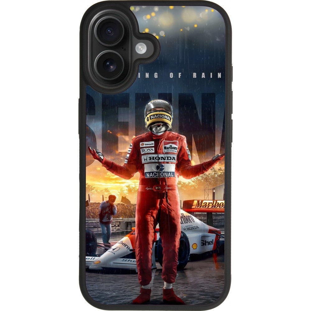 iPhone 17 Case Hülle - Silikon schwarz Senna The King of Rain