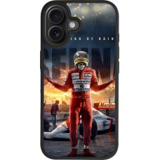 iPhone 17 Case Hülle - Silikon schwarz Senna The King of Rain