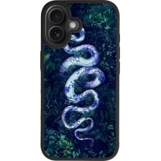 iPhone 17 Case Hülle - Silikon schwarz Snake Blue Anaconda
