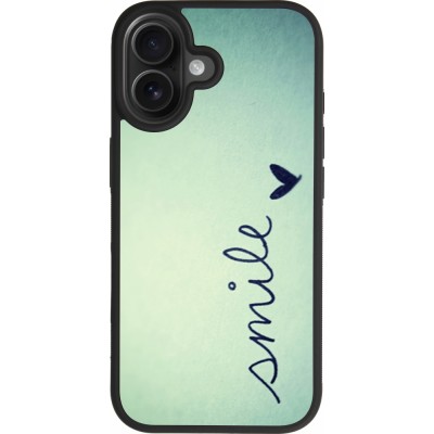 Coque iPhone 17 - Silicone rigide noir Smile