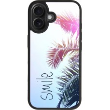 Coque iPhone 17 - Silicone rigide noir Smile 05