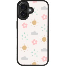 Coque iPhone 17 - Silicone rigide noir Spring 23 weather